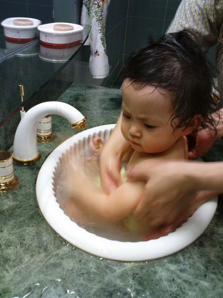 Melo洗澡
