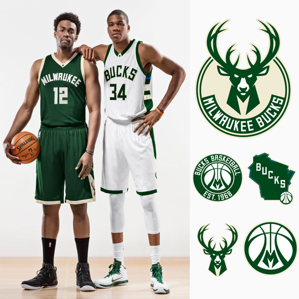 Jabari Parker & Giannis Antetokounmpo & Milwaukee Bucks new logo