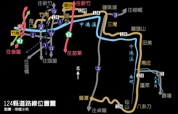 縣道124路線位置圖