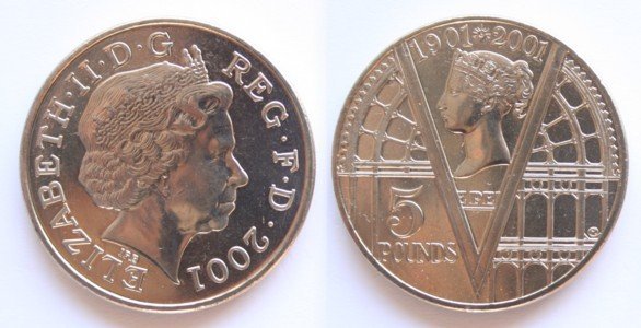 5 pounds - 2001, Centenary of death of Queen Victoria.jpg