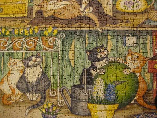 2011.07.17 1000 pcs Crazy Cats in the Garden (10).jpg