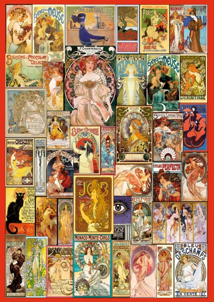 Art Nouveau Poster Collage