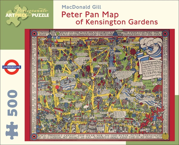 Pomegranate 500pcs Peter Pan Map of Kensington Gardens