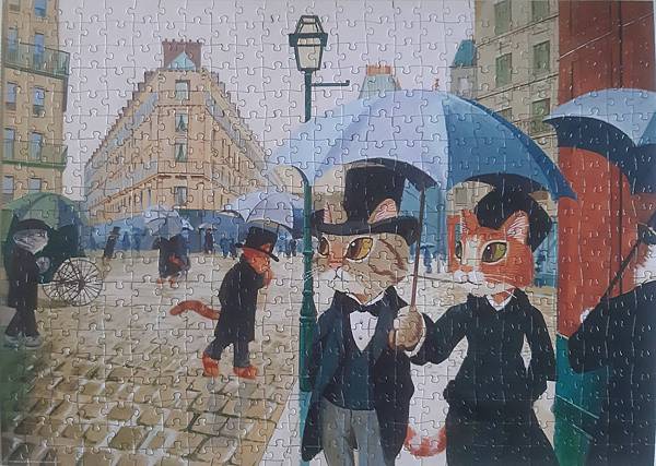 2021.04.21 500pcs Paris Alley, Rainy Day 貓咪討厭濕噠噠 (4).jpg