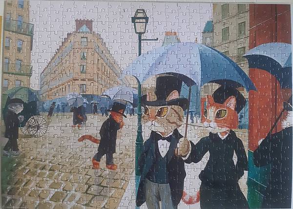 2021.04.21 500pcs Paris Alley, Rainy Day 貓咪討厭濕噠噠 (2).jpg