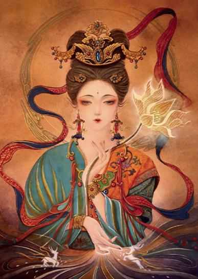 TOi 1000P 璀璨敦煌系列-梵音飛蓮(畫家：靜兮,12626).png