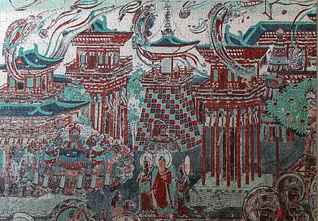 2021.07.01-07.02 500pcs 璀璨敦煌系列：第217窟-淨士樓閣 Mogao Grottoes Cave 217 (1).jpg