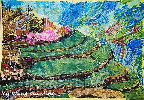 terraced field pastel 2