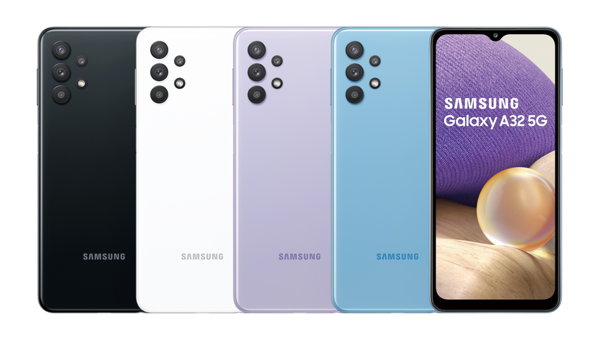 【新聞圖片2】Galaxy A32 5G將推出潮黑豆豆、沁白豆豆、絢紫豆豆、晶藍豆豆四色.png