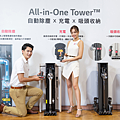 A9 T系列 All-in-One Tower 智慧集塵收納充電座，簡約時尚的機身隱形收納6款吸頭，輕鬆維持乾淨整潔的空間。.png