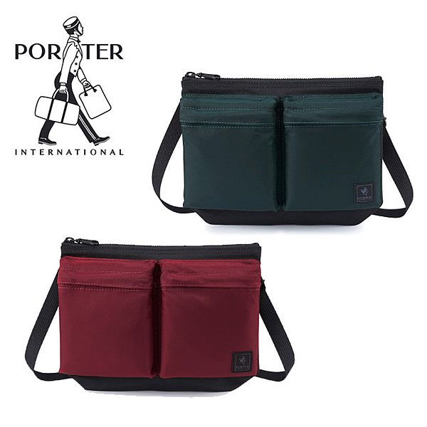 【PChome 24h購物】PORTER INTERNATIONAL 玩色潮流ROOK系列輕量斜背包(綠／紅).png