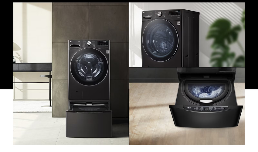 【新聞圖片3】LG TWINWash首創上下雙機，上置滾筒洗衣機、下搭迷你洗衣機，分開洗、一起好，替您省下大半洗衣時間。.png