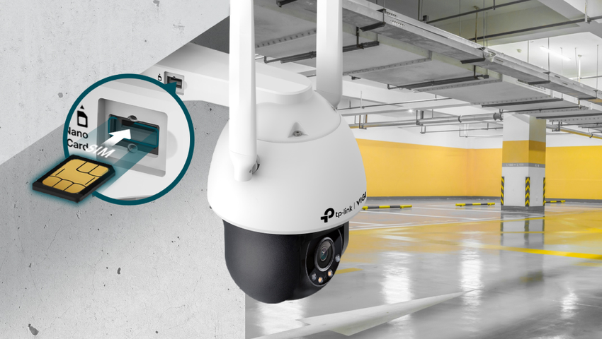 【新聞圖片】TP-Link VIGI C540-4G戶外全彩旋轉攝影機，簡單插入sim卡即可快速連網，輕鬆安裝享受簡易的監控。.png