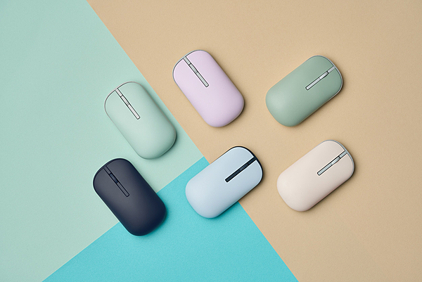 MD100無線滑鼠提供燕麥奶／抹茶綠、靜謐藍／天空藍、星河紫／初心綠三款套組自在搭配、展現個人品味.png