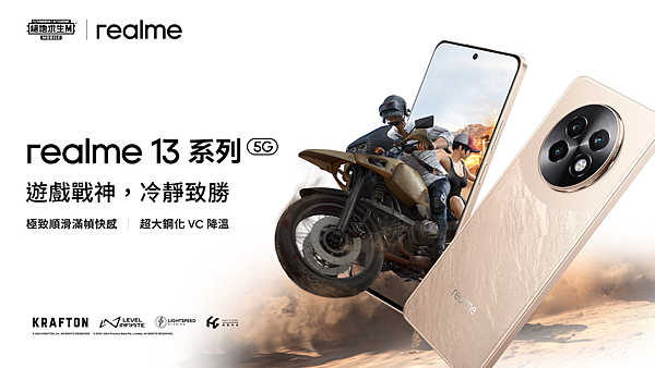 realme今日（18日）正式宣布推出「遊戲戰神」realme 13系列，並開放預購。.png