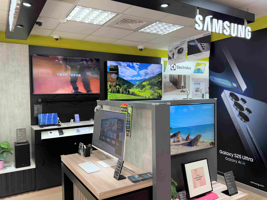 【神腦國際新聞照片4】凡預購Galaxy S25系列，加購三星65吋4K電視享6,000元折扣，還有平板、智慧螢幕、音響、穿戴配件等也祭出加購優惠，神腦門市展售三星系列商品，歡迎民眾蒞臨體驗!.png