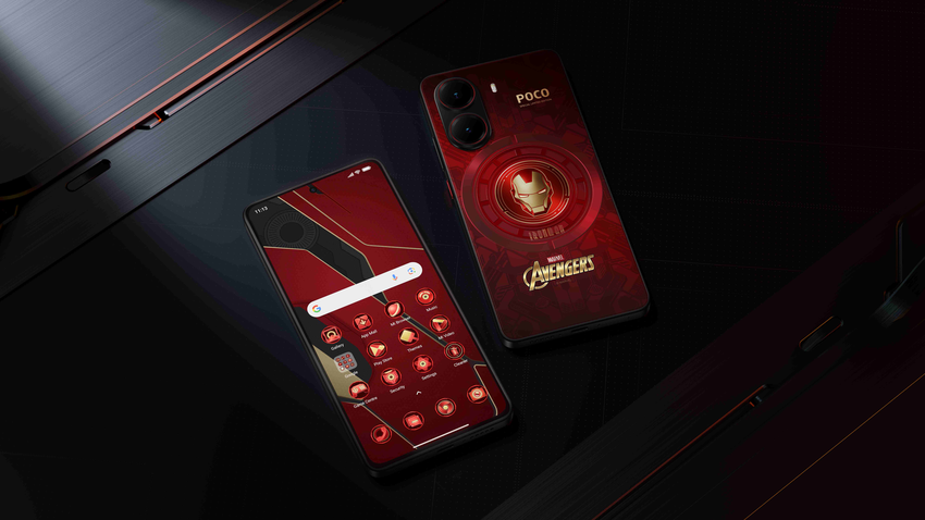 05. POCO X7 Pro – 鋼鐵人聯名款擁有流線的外觀設計，背蓋上鋼鐵人頭盔和方舟反應爐的精緻立體浮雕及鉑金鑲嵌工藝，大膽且觸感非凡。並將標誌性的元素融入客製化的 UI 介面與周邊配件，打造專屬收藏禮盒，展現英雄靈感與創新科技的不凡融合！.png
