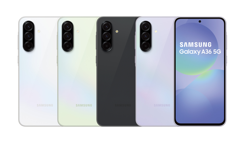 【新聞圖片7】Galaxy A36 5G推出秘境黑、夜光紫、滑雪白、極光綠4款顏色。.png