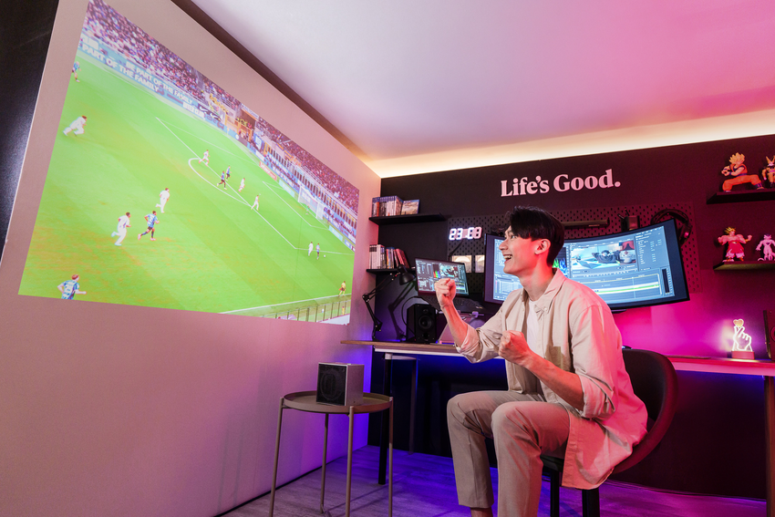【新聞圖片6】LG CineBeam S小銀河Ultra超短焦4K微型投影機，靠牆僅需39.3公分即可投影到100吋.png