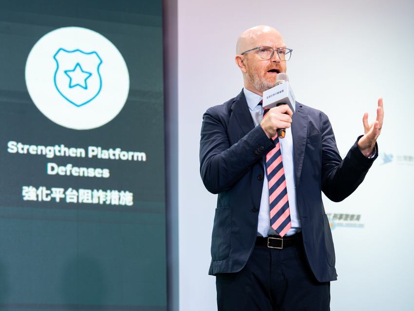 【新聞圖片三】Meta 亞太區公共政策副總裁 Simon Milner 分享 Meta 在台三大全方位打詐戰略.png