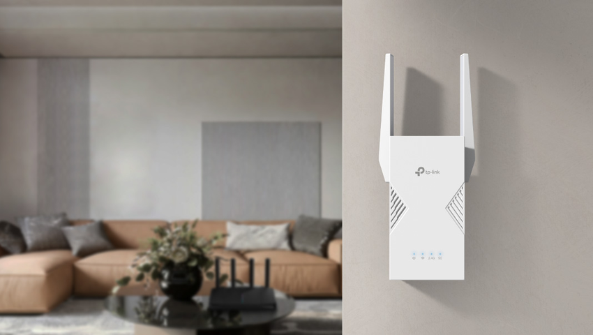 TP-Link 全新 RE235BE Wi-Fi 7 訊號延伸器，將原有路由器的訊號延伸到原本收訊較弱的區域，減少斷線與延遲。.png