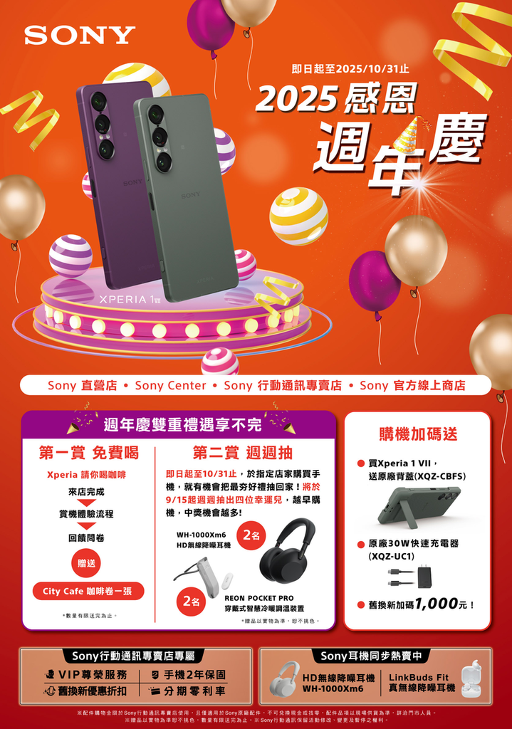 圖1) Sony Xperia 感恩週年慶  全系列購機享週週抽萬元好禮。.png
