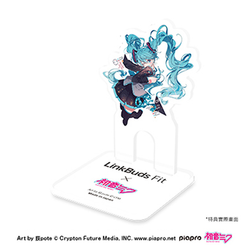圖 3) Sony LinkBuds Fit和初音未來合作版內容物_壓克力架.png