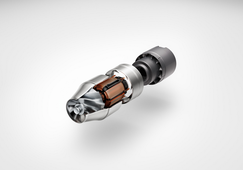 圖7-1：Dyson PencilVac  Fluffycones筆型吸塵器在直徑僅38毫米的管身內搭載迄今最小、最快的馬達，讓輕巧與強勁吸力完美結合。.png