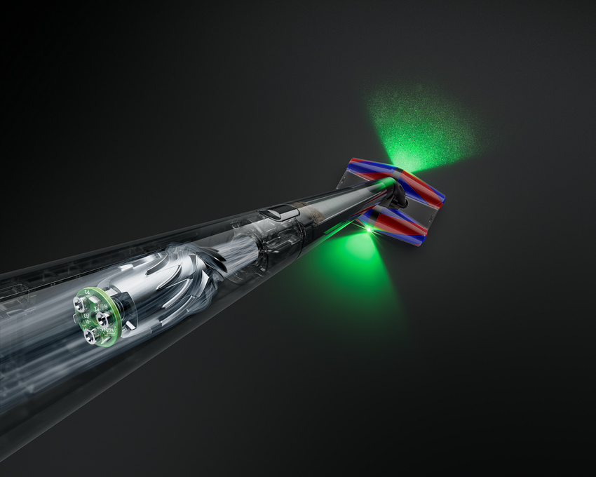 圖2-1：Dyson PencilVac Fluffycones鉛筆吸塵器在直徑僅38毫米的機身中，搭載Dyson迄今最小、最快的馬達，於輕巧外型與強勁清潔效能方面取得完美平衡。.png