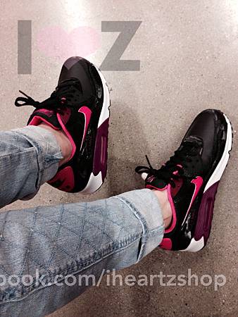 NIKE 童鞋 Air Max 90 桃紅/黑 2880 免運