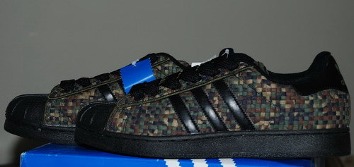 ADIDAS SUPERSTAR 迷彩 編織鞋