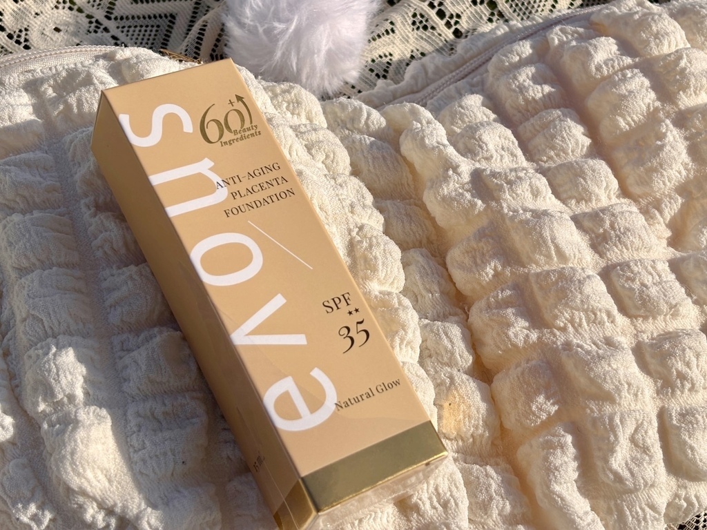 SNOVA高效水嫩抗老胎盤素精華粉底液 試用