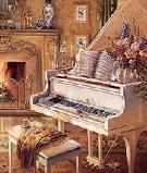 piano by fire