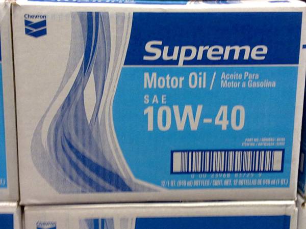 52922 Chevron Supreme Motor Oil Chevron 10W40 API SM Oil 汽車引擎潤滑機油 946毫升x12  02