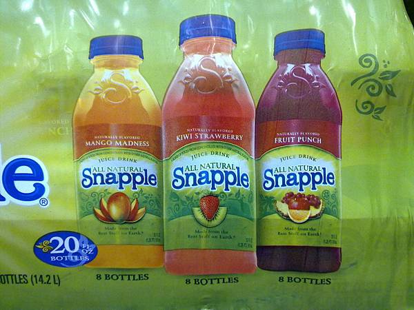 207599 Snapple 果汁飲料 奇異果草莓5%+芒果5%+綜合水果10% 591毫升x24罐 美國產 899 03.jpg