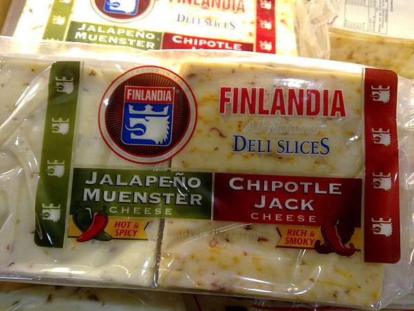 405295 Finlandia Sliced Jalapeno Muenster Cheese(Hot & Spicy) & Chipotle Jack(Rich & Smoky) 辣味切片乾酪雙享包 907公克 美國產 冷藏 299 02