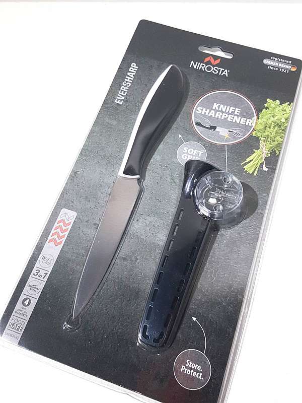 開箱實測 德國nirosta Eversharp 自動磨刀鋒利刃組 一組三入 一次擁有多用刀 三德刀 主廚刀 讓作菜變得更優雅
