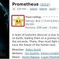 普羅米修斯 IMDB影評評價│异形前传普罗米修斯 IMDB影评评价Prometheus (2012) - IMDb新