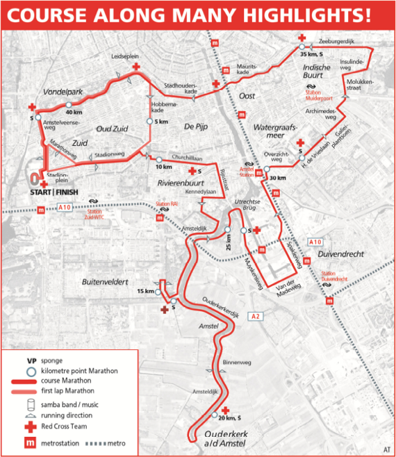 Amsterdam Marathon Route Map.png