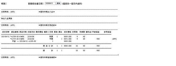 2014.4.11買賣報告書 2014.4.11買賣報告書