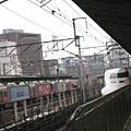 從新幹線月台拍出去的名古屋