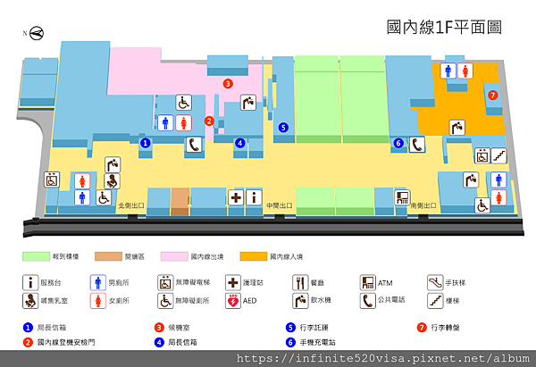 台中國內線1F平面圖