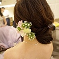 Hair & Makeup by Lu, 花苞頭, 新娘氣質盤髮, 側邊辮子, 君悅, 鮮花造型
