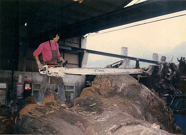 1990年代 三義製材所 作業情形