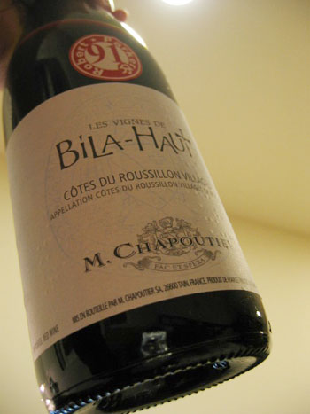 Chapoutier Cotes du Roussillon-Villages Domaine de Bila-Haut 2008.JPG