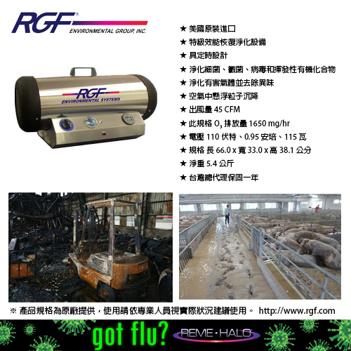 美國RGF防疫級空氣淨化TURBOZONE1000