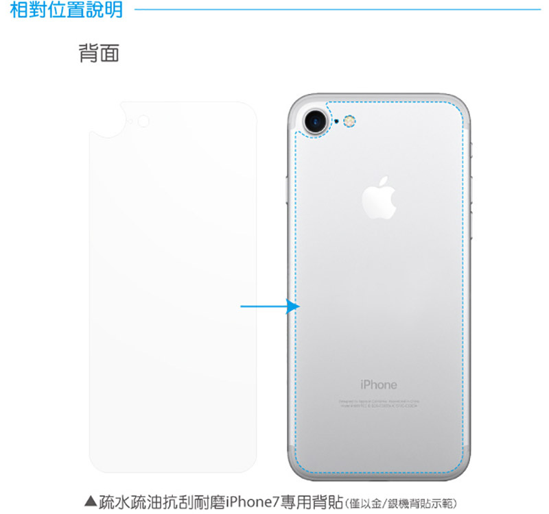 蘋果瘋 hoda iPhone 7/7 Plus 「背面」疏油疏水霧面保護貼 (2片/組)