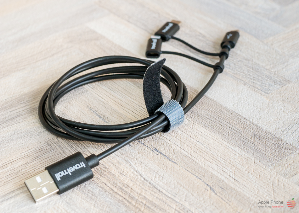 【開箱】Travelmall 三合一 micro-USB / Type-C / iPhone Lightning 1M 轉接傳輸充電線（一年保固）