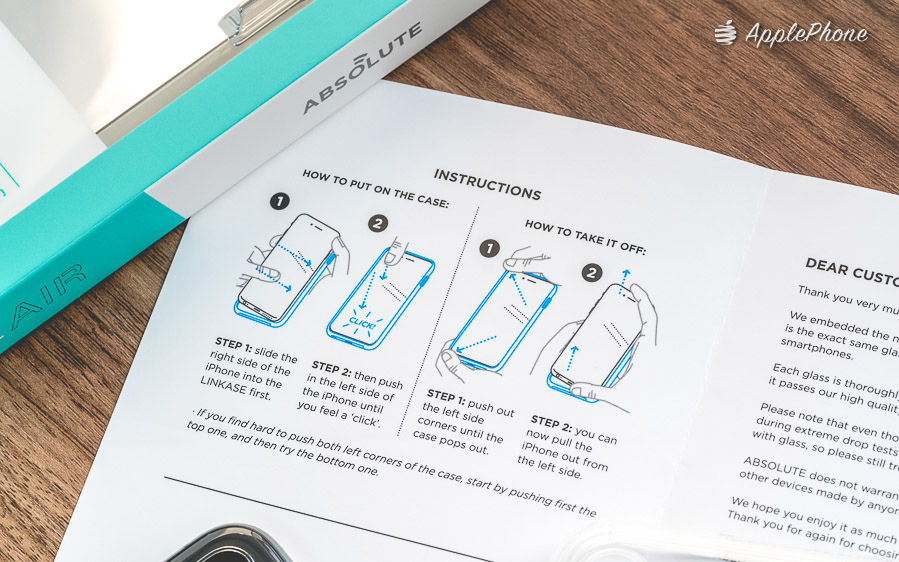 【開箱】ABSOLUTE LINKASE AIR 軍規防摔認證9H奈米康寧玻璃背蓋手機殼 for iPhone XS/Max/XR/X