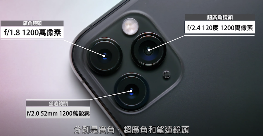 iPhone 11 Pro Max 手機鏡頭介紹